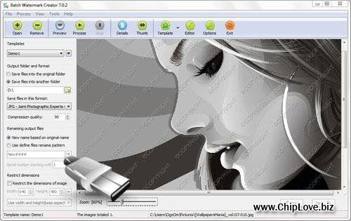 Batch Watermark Creator 7.0.2 crack + portable - Phần mềm đóng dấu, resize ảnh h� ng loạt - Image 1