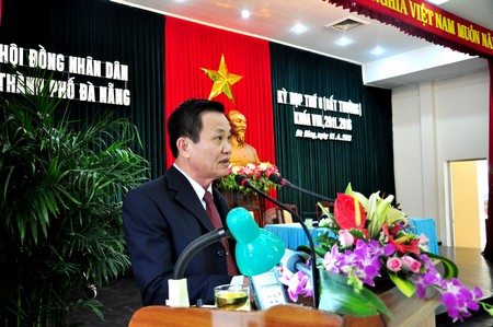 Tân Chủ tịch HĐND TP Đ� Nẵng phát biểu bế mạc kỳ họp